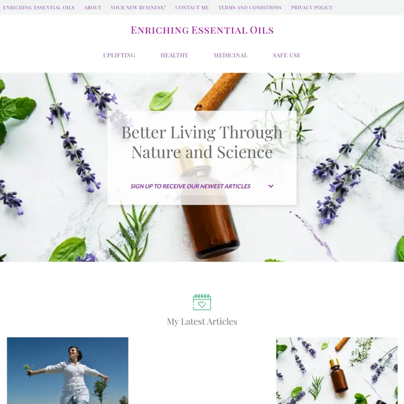 Enrichingessentialoils.com, an Online Marketing Website and Email List